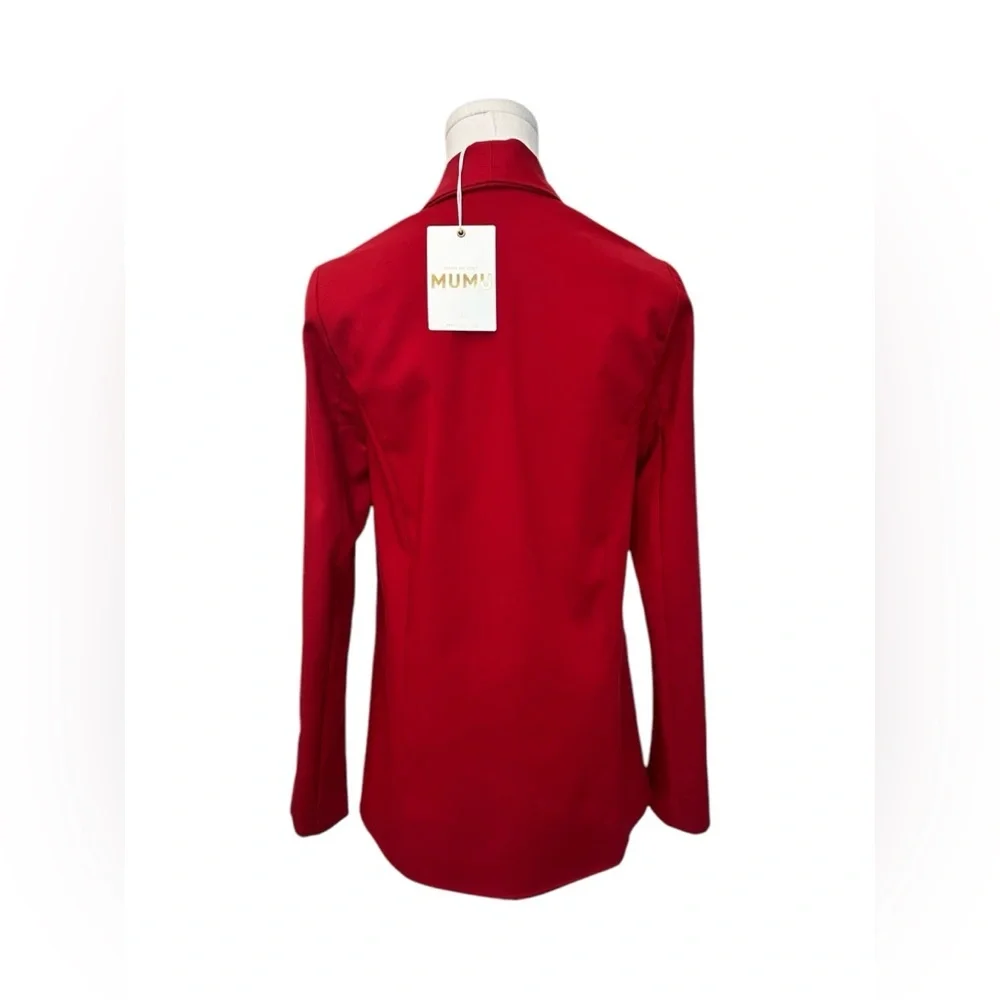 SHOW ME YOUR MUMU Red Suiting Major Blazer Women Size XS Small $188 MSRP NWT - Picture 8 of 14